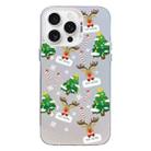 For iPhone 15 Pro Max Christmas Series PC Full Coverage Pattern Phone Case(CW057 White) - 1