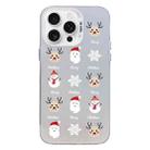 For iPhone 15 Pro Christmas Series PC Full Coverage Pattern Phone Case(CW060 White) - 1