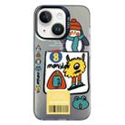 For iPhone 15 Plus Christmas Series PC Full Coverage Pattern Phone Case(CK049 Black) - 1