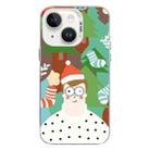 For iPhone 15 Plus Christmas Series PC Full Coverage Pattern Phone Case(CW061 White) - 1