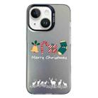 For iPhone 15 Plus Christmas Series PC Full Coverage Pattern Phone Case(CK052 Black) - 1