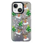 For iPhone 15 Plus Christmas Series PC Full Coverage Pattern Phone Case(CK057 Black) - 1