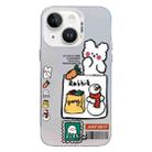 For iPhone 15 Plus Christmas Series PC Full Coverage Pattern Phone Case(CW050 White) - 1