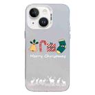 For iPhone 15 Plus Christmas Series PC Full Coverage Pattern Phone Case(CW052 White) - 1