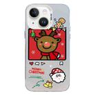 For iPhone 15 Plus Christmas Series PC Full Coverage Pattern Phone Case(CW054 White) - 1