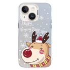 For iPhone 15 Plus Christmas Series PC Full Coverage Pattern Phone Case(CW055 White) - 1