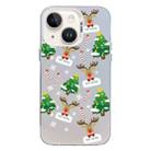 For iPhone 15 Plus Christmas Series PC Full Coverage Pattern Phone Case(CW057 White) - 1