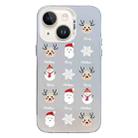 For iPhone 15 Christmas Series PC Full Coverage Pattern Phone Case(CW060 White) - 1