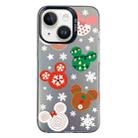 For iPhone 15 Christmas Series PC Full Coverage Pattern Phone Case(CK051 Black) - 1