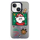 For iPhone 15 Christmas Series PC Full Coverage Pattern Phone Case(CK053 Black) - 1