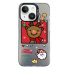 For iPhone 15 Christmas Series PC Full Coverage Pattern Phone Case(CK054 Black) - 1