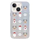 For iPhone 14 Plus Christmas Series PC Full Coverage Pattern Phone Case(CW060 White) - 1