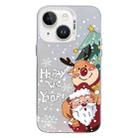 For iPhone 14 Plus Christmas Series PC Full Coverage Pattern Phone Case(CW056 White) - 1