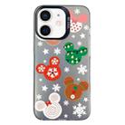 For iPhone 12 Christmas Series PC Full Coverage Pattern Phone Case(CK051 Black) - 1