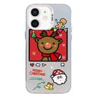 For iPhone 12 Christmas Series PC Full Coverage Pattern Phone Case(CW054 White) - 1