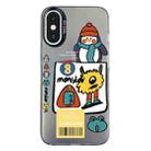 For iPhone X / XS Christmas Series PC Full Coverage Pattern Phone Case(CK049 Black) - 1