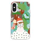 For iPhone X / XS Christmas Series PC Full Coverage Pattern Phone Case(CW061 White) - 1