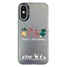 For iPhone X / XS Christmas Series PC Full Coverage Pattern Phone Case(CK052 Black) - 1