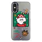 For iPhone X / XS Christmas Series PC Full Coverage Pattern Phone Case(CK053 Black) - 1