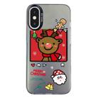 For iPhone X / XS Christmas Series PC Full Coverage Pattern Phone Case(CK054 Black) - 1