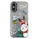 For iPhone X / XS Christmas Series PC Full Coverage Pattern Phone Case(CK059 Black) - 1