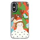 For iPhone X / XS Christmas Series PC Full Coverage Pattern Phone Case(CK062 Black) - 1