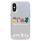 For iPhone X / XS Christmas Series PC Full Coverage Pattern Phone Case(CW052 White) - 1