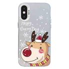 For iPhone X / XS Christmas Series PC Full Coverage Pattern Phone Case(CW055 White) - 1