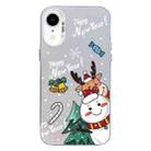 For iPhone XR Christmas Series PC Full Coverage Pattern Phone Case(CW059 White) - 1