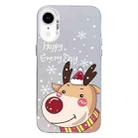 For iPhone XR Christmas Series PC Full Coverage Pattern Phone Case(CW055 White) - 1