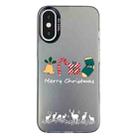 For iPhone XS Max Christmas Series PC Full Coverage Pattern Phone Case(CK052 Black) - 1