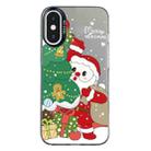 For iPhone XS Max Christmas Series PC Full Coverage Pattern Phone Case(CK058 Black) - 1