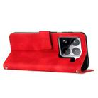 For Xiaomi 15 Pro Dream Triangle Leather Phone Case with Lanyard(Red) - 3