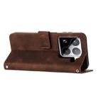 For Xiaomi 15 Pro Dream Triangle Leather Phone Case with Lanyard(Brown) - 3
