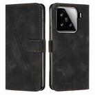 For Xiaomi 15 Dream Triangle Leather Phone Case with Lanyard(Black) - 1