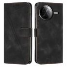 For Xiaomi Poco F7 Pro / F7 Ultra Dream Triangle Leather Phone Case with Lanyard(Black) - 1