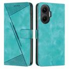 For Xiaomi Poco F7 Dream Triangle Leather Phone Case with Lanyard(Green) - 1