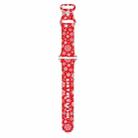 For Apple Watch 46mm / 49mm / 45mm / 44mm Christmas Pattern Silicone Watch Band(Snowflake Red) - 1