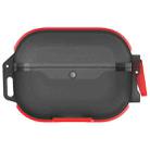 For AirPods 4 Wireless Earphones Shockproof Protective Case(Black Red) - 1