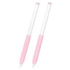 For vivo Pencil 2S / iQOO Pencil2s 2pcs/Set Transparent Jelly Series Stylus Pen Silicone Protective Cover(Cherry Pink) - 1