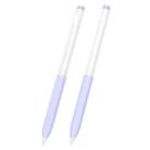 For vivo Pencil 2S / iQOO Pencil2s 2pcs/Set Transparent Jelly Series Stylus Pen Silicone Protective Cover(Lavender Purple) - 1