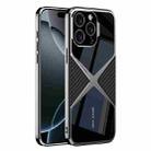 For iPhone 16 Pro GKK Leather Electroplating Supersonic Speed Shockproof Phone Case(Carbon Fibre) - 1