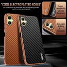 For Samsung Galaxy A06 4G AZNS Electroplated Edge Carbon Fiber Texture Phone Case(Black) - 3