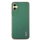 For Samsung Galaxy A06 4G AZNS Electroplated Edge Carbon Fiber Texture Phone Case(Green) - 2