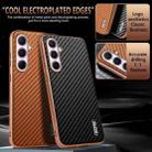 For Samsung Galaxy A56 5G AZNS Electroplated Edge Carbon Fiber Texture Phone Case(Black) - 3