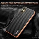 For Samsung Galaxy A07 4G AZNS Electroplated Edge Carbon Fiber Texture Phone Case(Blue) - 3