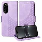 For Huawei nova 13 Pro Embossed Rhombus Starry Leather Phone Case(Purple) - 1