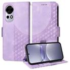 For Huawei nova 13 / nova 12 Embossed Rhombus Starry Leather Phone Case(Purple) - 1