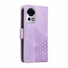 For Huawei nova 13 / nova 12 Embossed Rhombus Starry Leather Phone Case(Purple) - 3