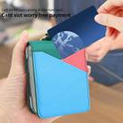 For Samsung Galaxy Z Flip6 VIETAO Metal Ring Card Slot PU Phone Case(Green Blue) - 3